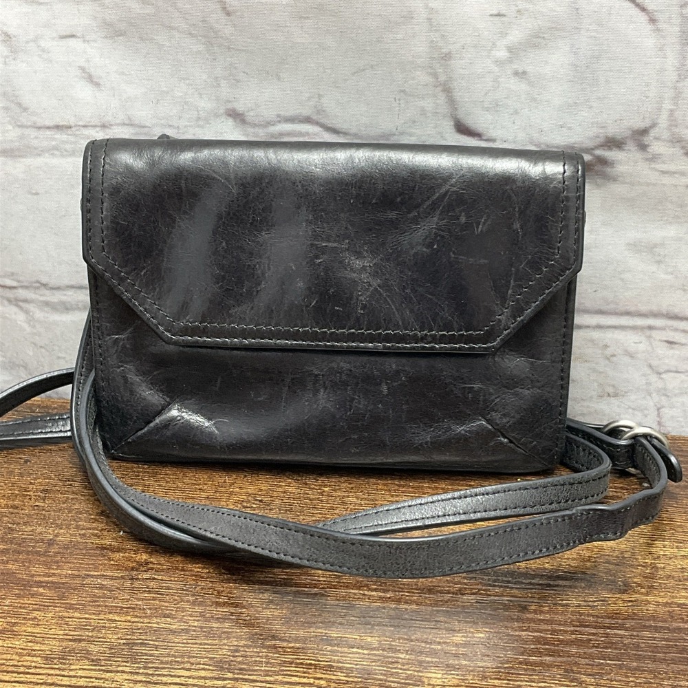 HOBO‎ International Black Leather Crossbody Purse Wallet